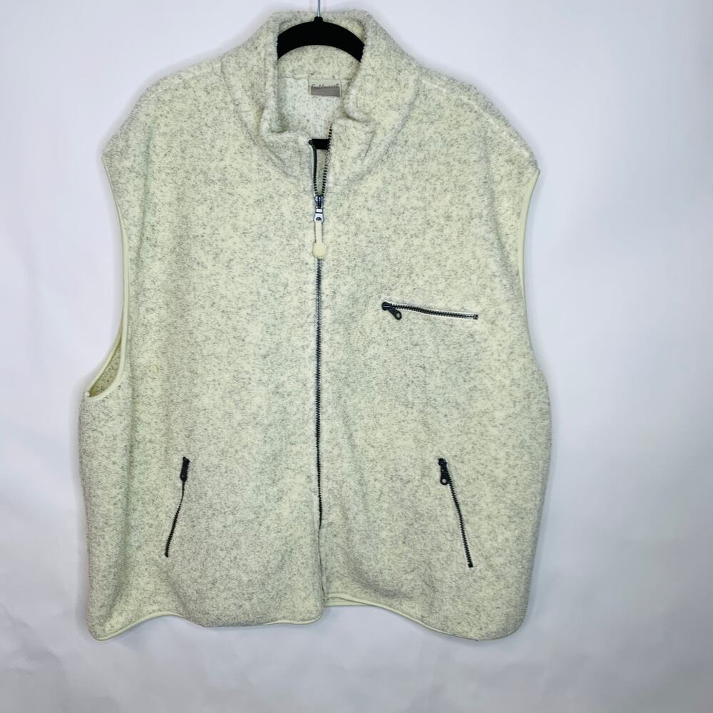 Fieldmaster 3X Sherpa Fleece Vest Natural Full Zip
